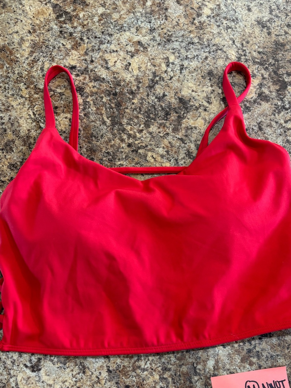 Red Crop Cami Tank Top